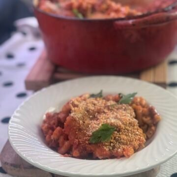 Ground Beef Pasta Casserole in Rose Sauce