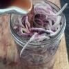pour brine over onions