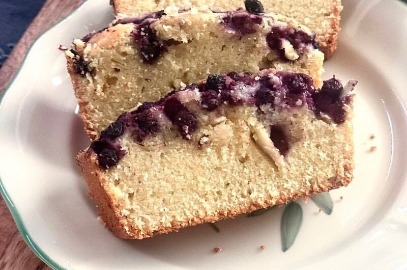 Almond Pound Cake with Blueberry