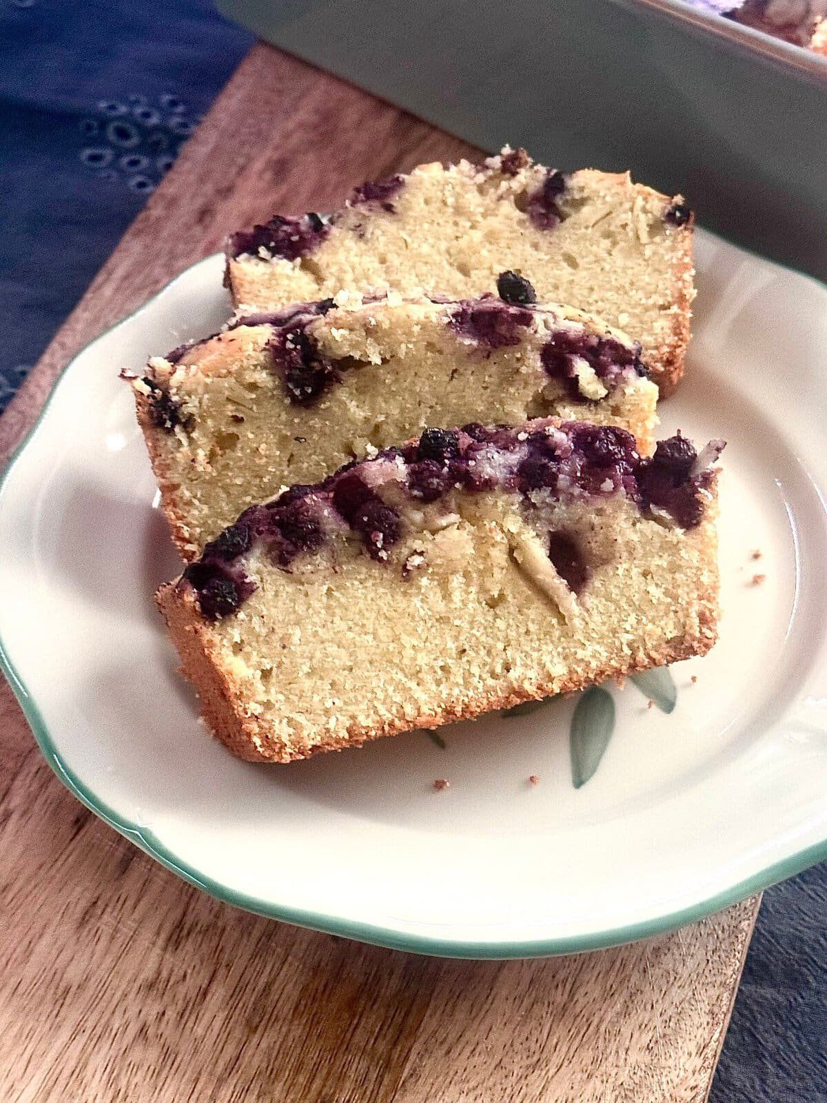 Almond Pound Cake with Blueberry