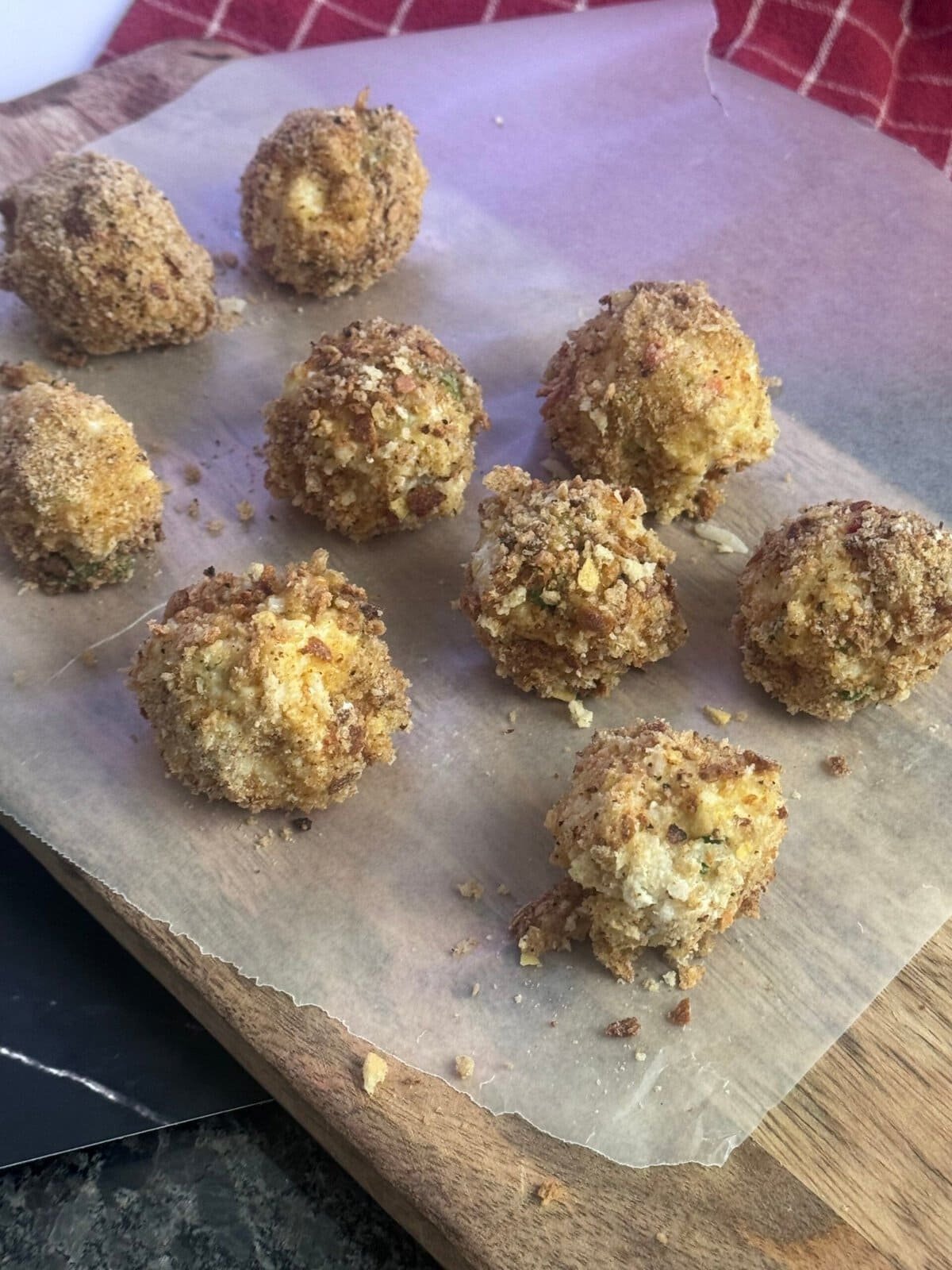 arancini arancini on baking sheet