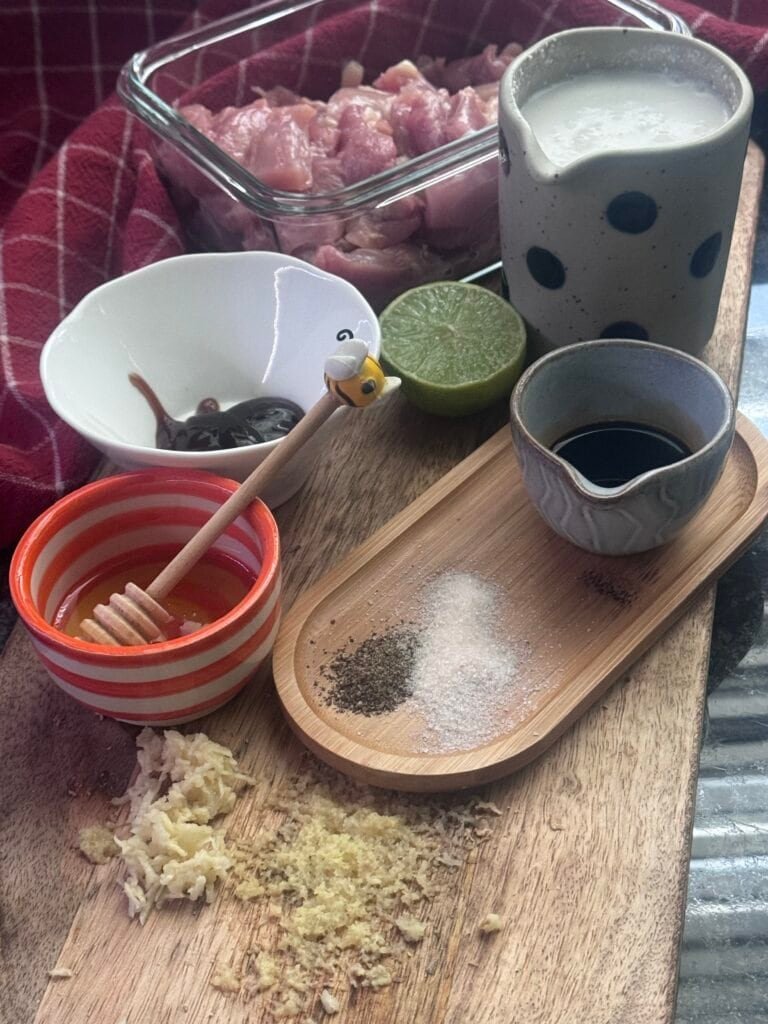 ingredients chicken skewers