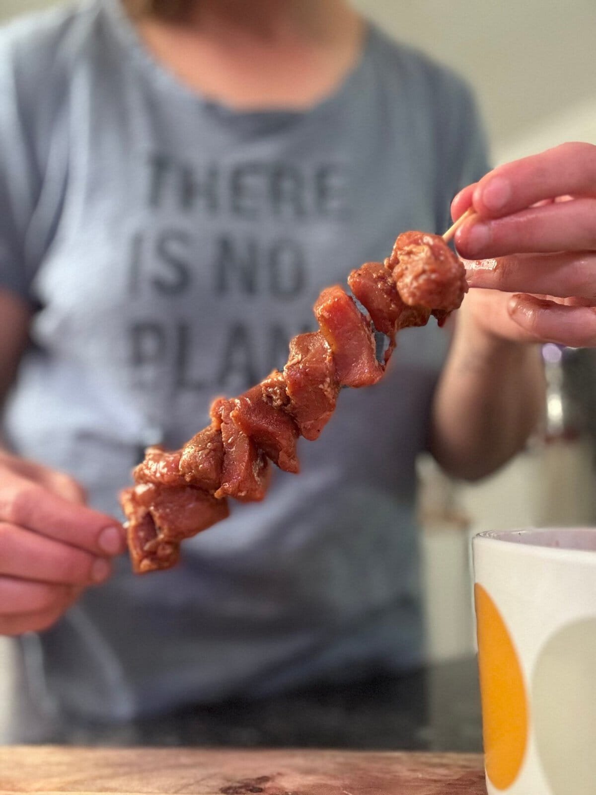 skewers prepare the skewers