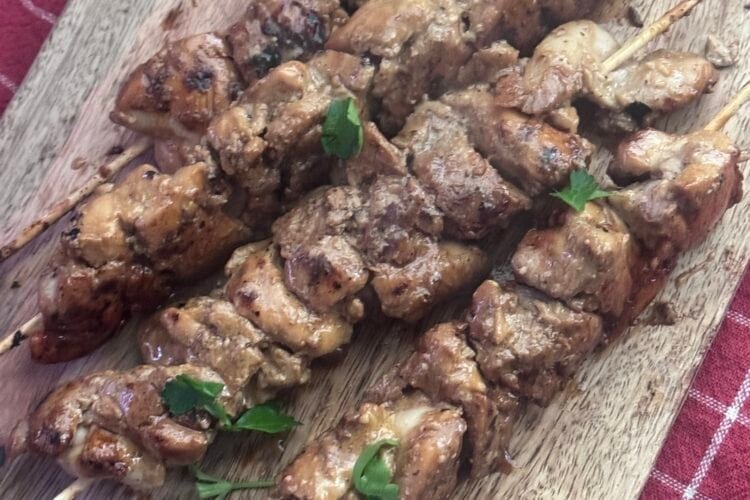 serve grilled skewers
