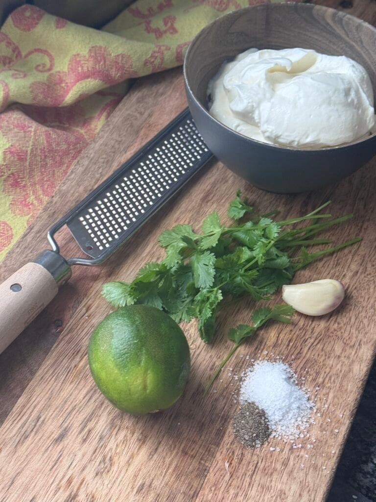 ingredients for lime crema
