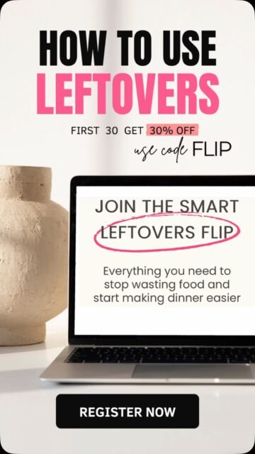 Leftovers are more than just boring reheats. They are not the end - they are the START of a new exciting meals.
Register early for 30% - use code “FLIP” at checkout
Comment “NOW” and I will send you registration details 🙌🎉