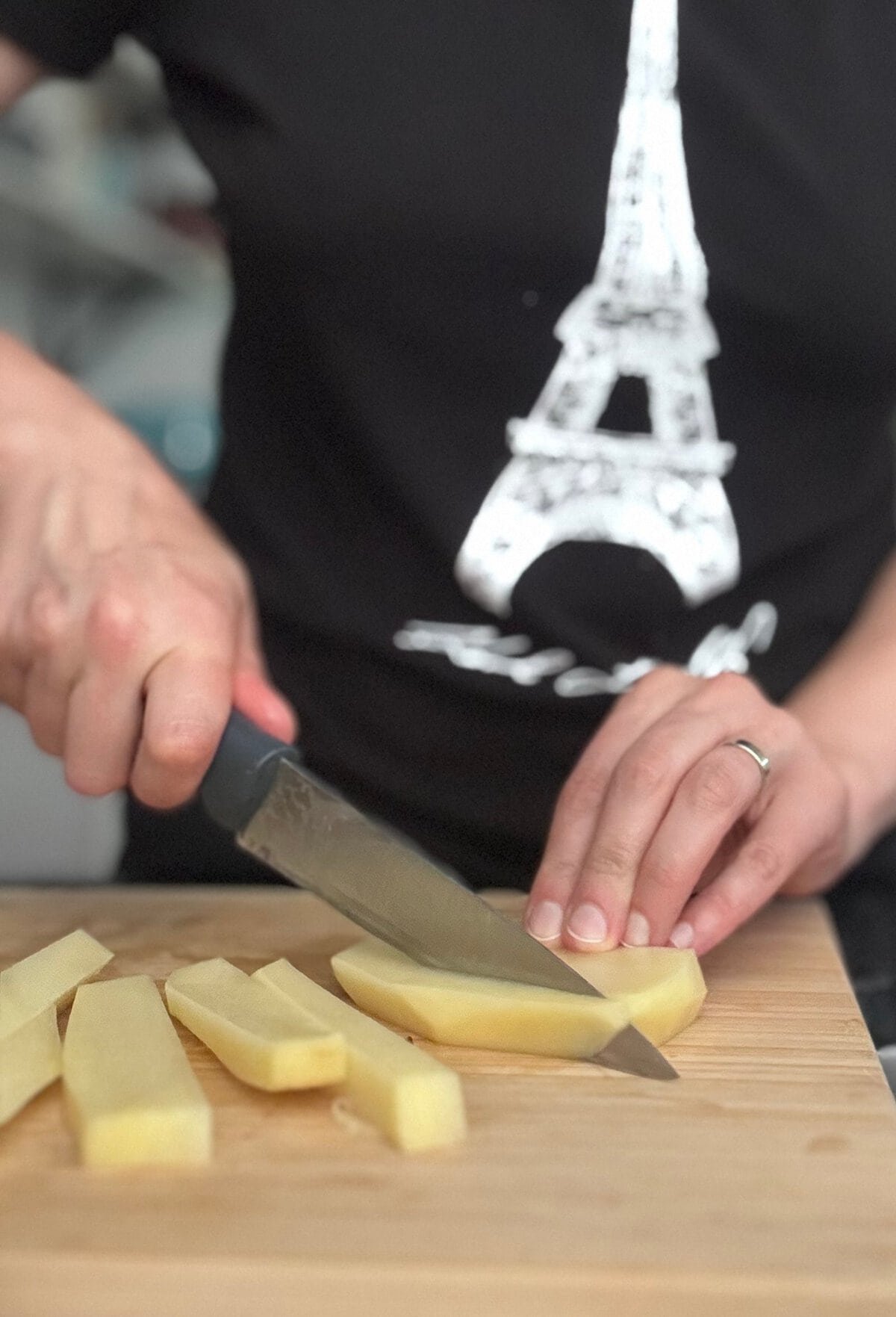 cutting potatoes cut potatoes
