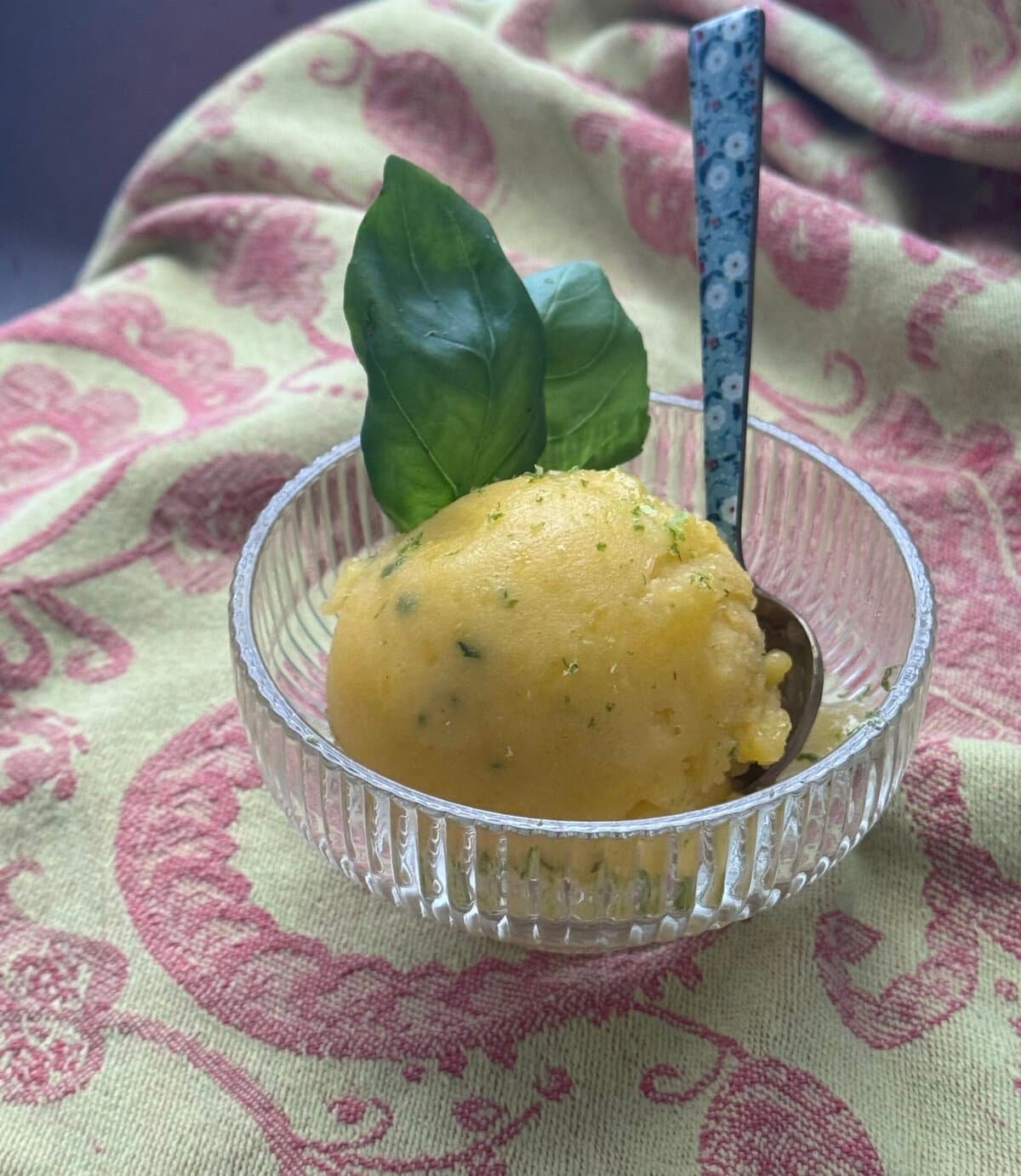 Basil Mango Sorbet