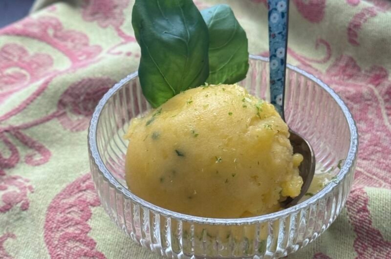 Basil Mango Sorbet