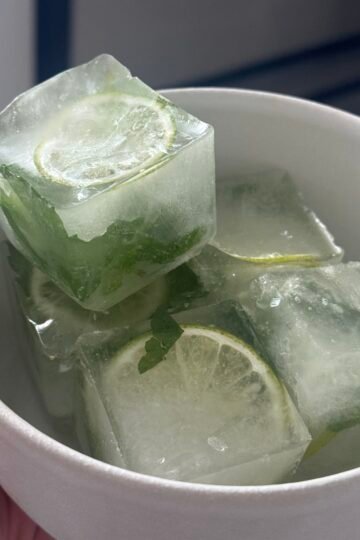 ginger mint ice cubes