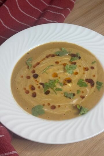 Creamy Lentil Soup with Leeks