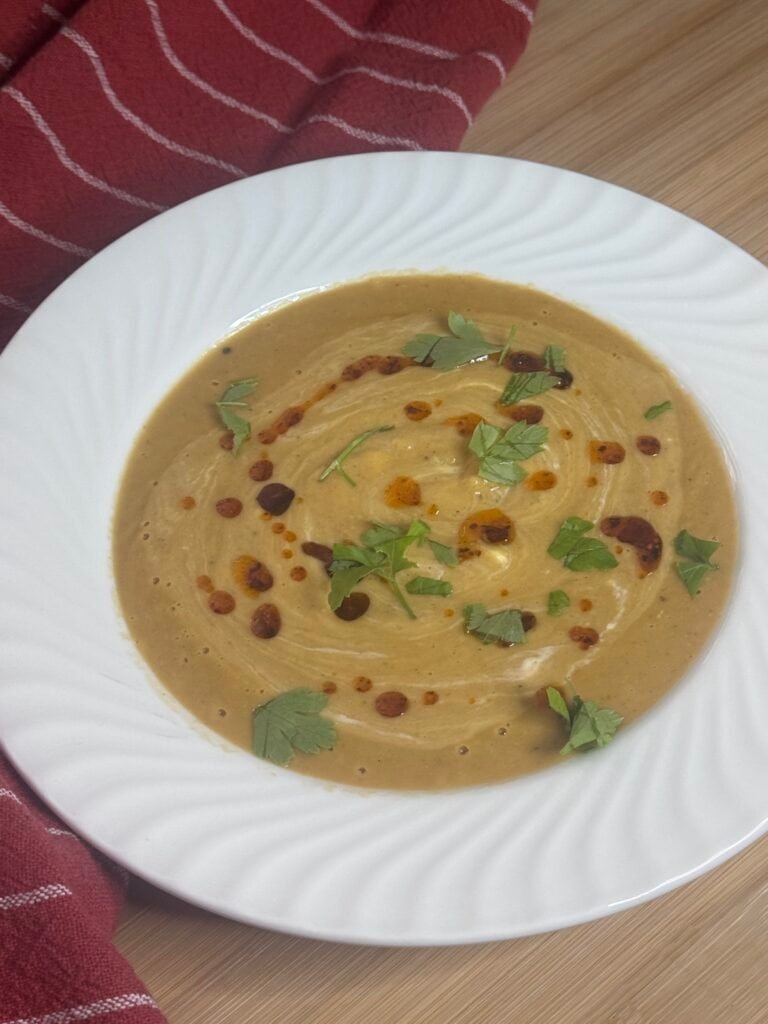 Creamy Lentil Soup with Leeks