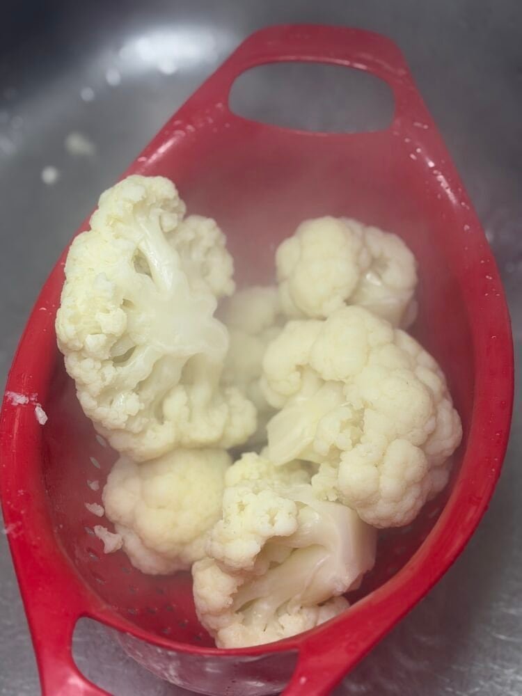 cauliflower drain the cauliflower
